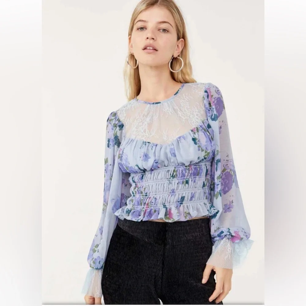 Free People Daphne Blouse, Excellent Condition, size M